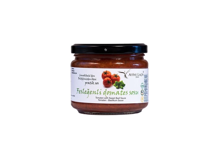 Fesleğenli Domates Sosu (300gr) - Atiye Laçin