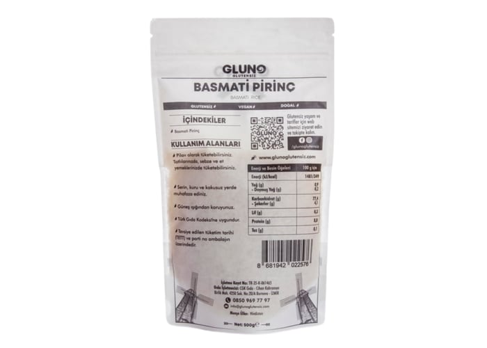 Basmati Pirinç (Glutensiz, 500gr) - Gluno