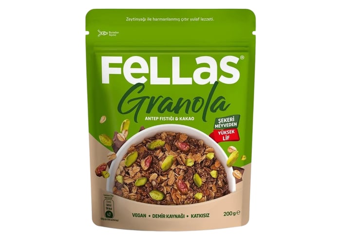 Granola - Antep Fıstığı & Kakao (200gr) - Fellas