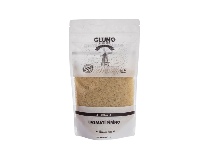 Glutensiz Basmati Pirinç (500gr) - Gluno Glutensiz