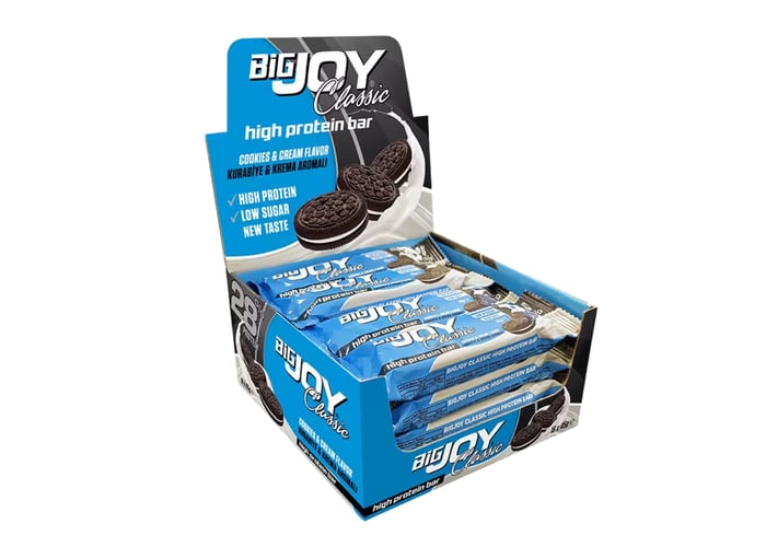 Classic High Protein Bar Cookies Cream (16 adet x 45gr) - Bigjoy