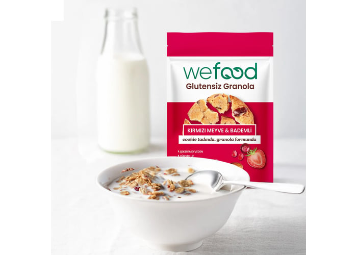 Kırmızı Meyve ve Bademli Granola (Glutensiz, 250gr) - Wefood