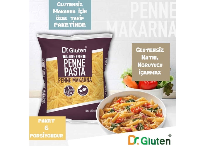 Boru - Penne Makarna (Glutensiz, 400gr) - Dr. Gluten