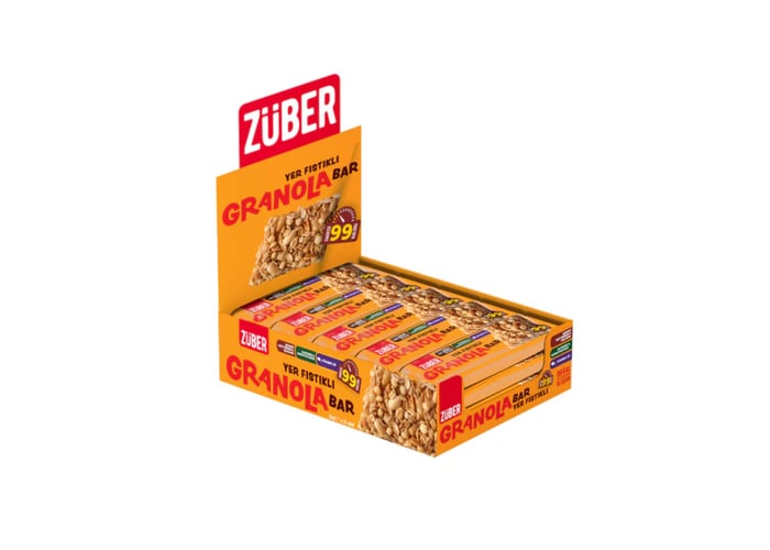 Yer Fıstıklı Granola Bar (15 adet x 25gr) - Züber