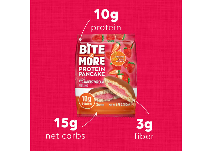 Protein Pancake Çilek (50gr) - Bite&more