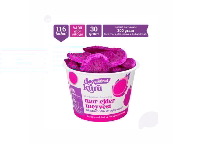 Dondurularak Kurutulmuş Mor Ejder Meyvesi (30gr) - Dokuru