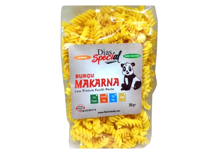 Düşük Proteinli Burgu Makarna (250gr) - Dias Special
