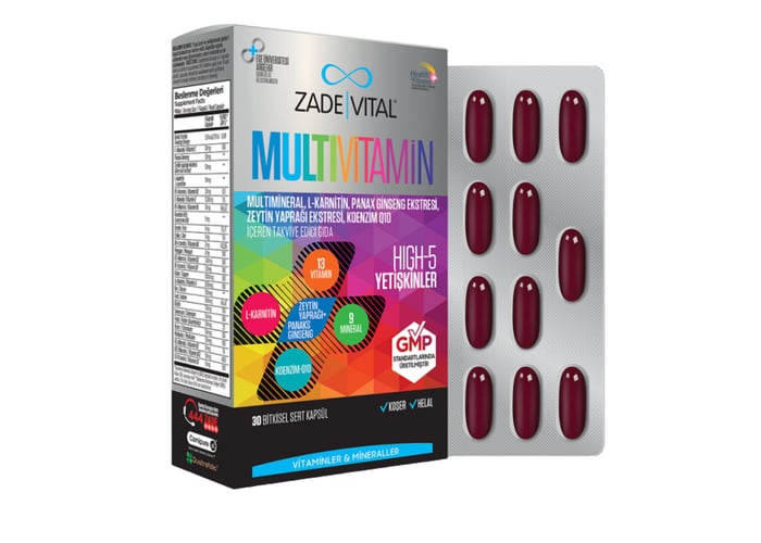 Multivitamin (30 bitkisel kapsül) - Zade Vital
