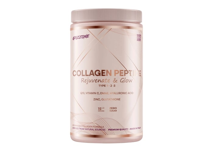 Collagen Glukozamin Dmae Ahududu (225gr) - Grizzone