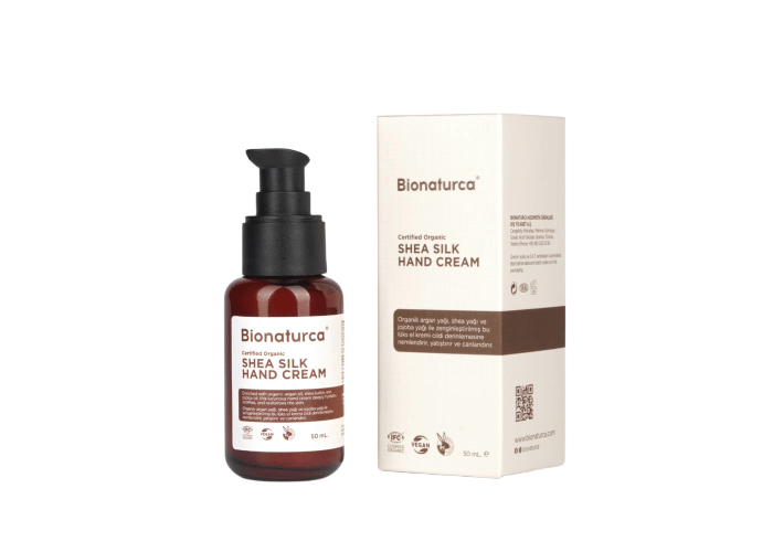 Organik Sertifikalı Shea Yağlı İpeksi El Kremi (50ml) - Bionaturca