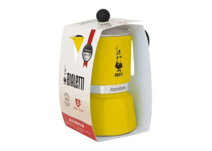 Mokapot Rainbow Sarı (3 cup) - Bialetti
