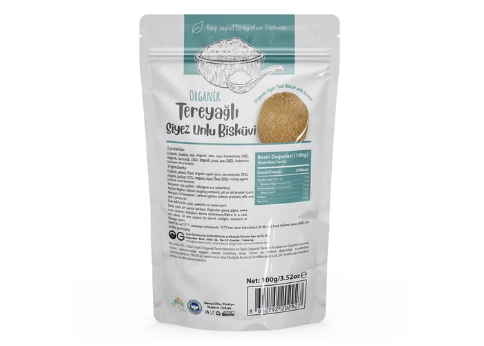 Organik Tereyağlı Siyez Unlu Bisküvi (100gr) - Og Natural