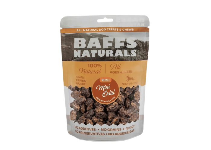 Kuzu Mini Ödül Doğal Köpek Ödül Maması (100gr) - Baffs Naturals