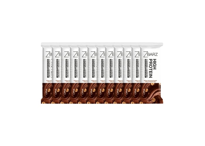 Kakao Parçacıklı Fındıklı Yüksek Proteinli Bar (12 adet x 35gr) - Zbarz
