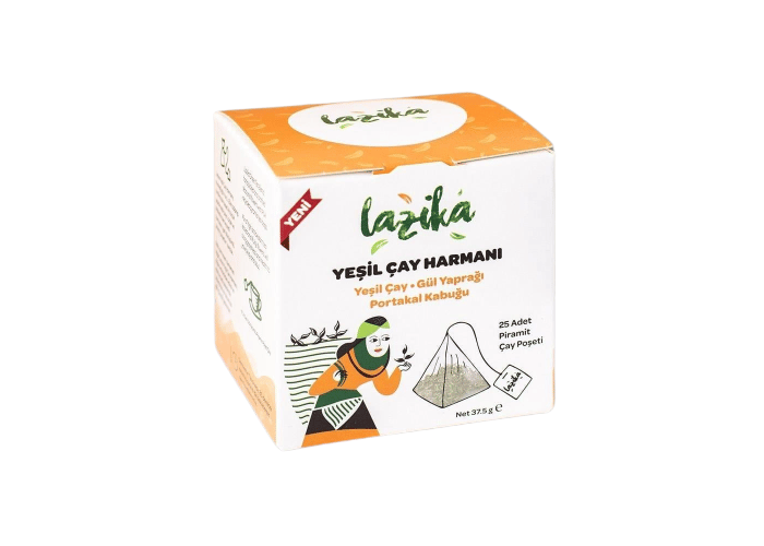 Portakal Kabuğu ve Güllü Yeşil Çay Harmanı (25gr) - Lazika