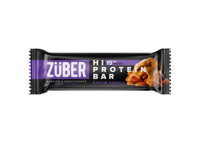 Badem Ezmeli Yüksek Protein Bar (45gr) - Züber