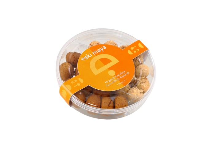 Eski maya Organik Üzüm & Cevizli ve Zencefilli Kurabiye Kutusu (220gr)