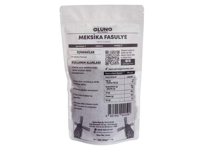Glutensiz Meksika Fasulyesi (500gr) - Gluno