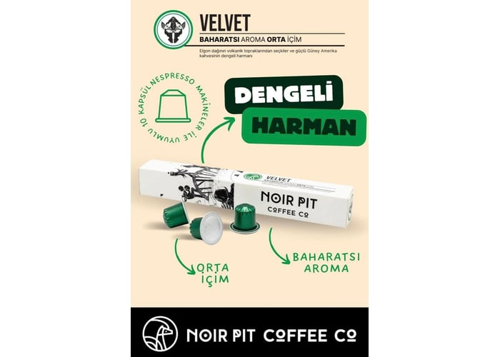 Velvet Kapsül Kahve (Nespresso Uyumlu, 10 adet) - Noir Pit Coffee