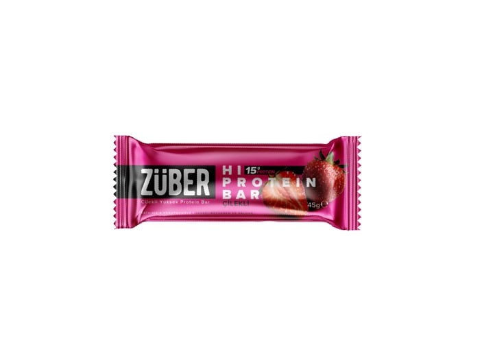 Çilekli Hi Protein Bar (45gr) - Züber