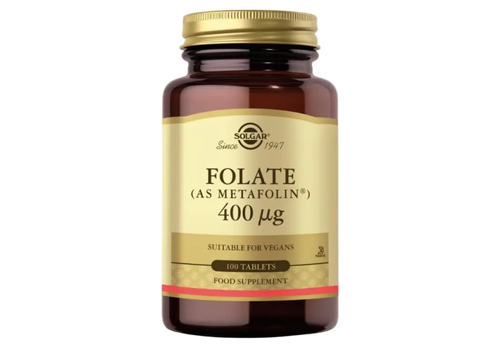 Folic Acid, Folacin (100 tablet, 400mcg) - Solgar