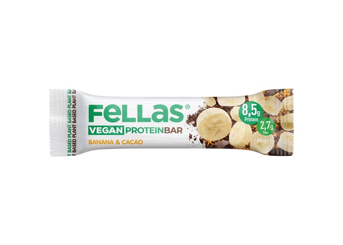 Muzlu ve Kakaolu Protein Bar (Vegan, 40gr) - Fellas