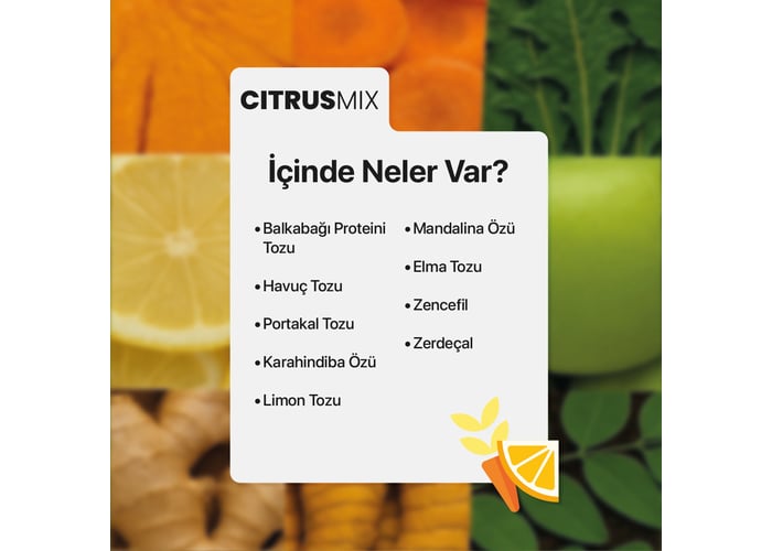 Citrus Mix Turunçgilli Toz Karışım (100gr) - Nustil