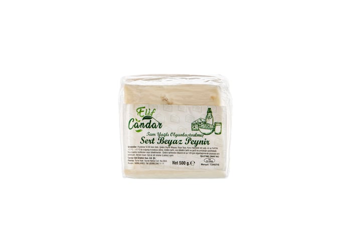 Tam Yağlı Sert Beyaz Peynir (500gr, %100 İnek, Olgunlaştırılmış) - Elif Candar