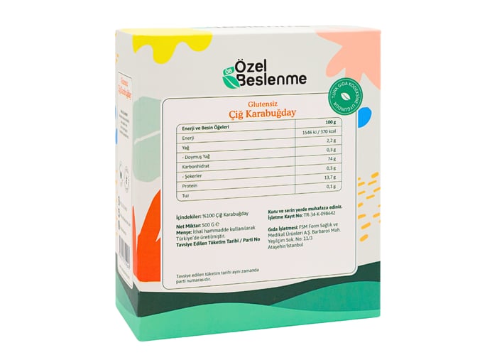 Çiğ Karabuğday (Glutensiz, 500gr) - Özel Beslenme