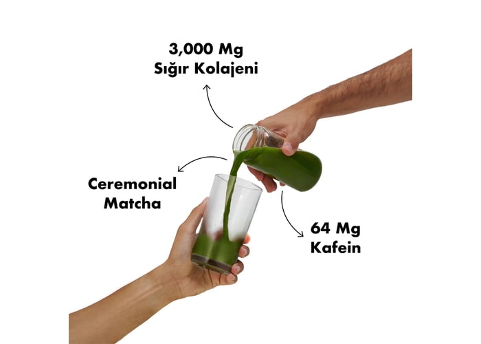 Kolajen Takviyeli Ceremonial Grade Matcha (30 porsiyon, 135gr) - Mago Matcha