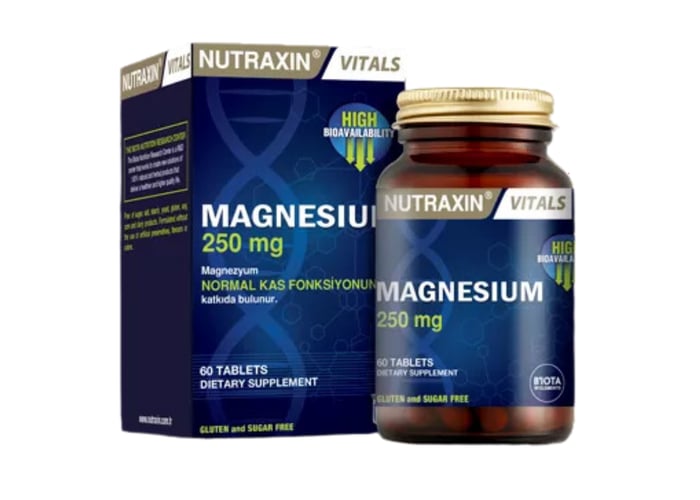 Magnesium (250mg, 60 tablet) - Nutraxin