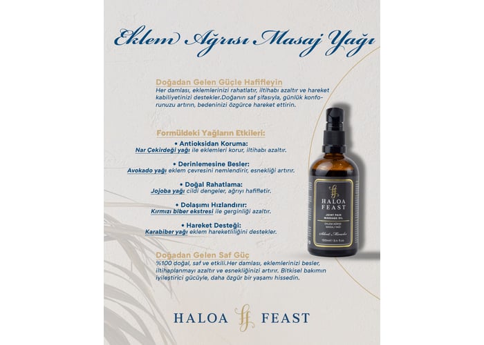 Eklem Ağrısı Masaj Yağı (100ml) - HALOA FEAST