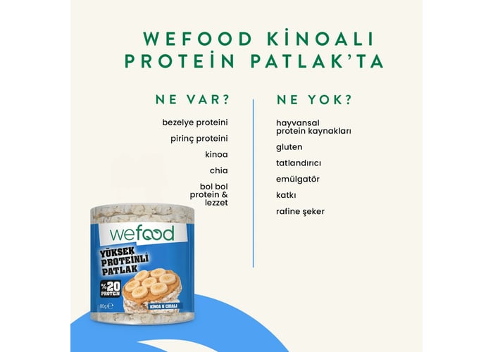 Kinoalı Protein Patlak (80gr) - Wefood
