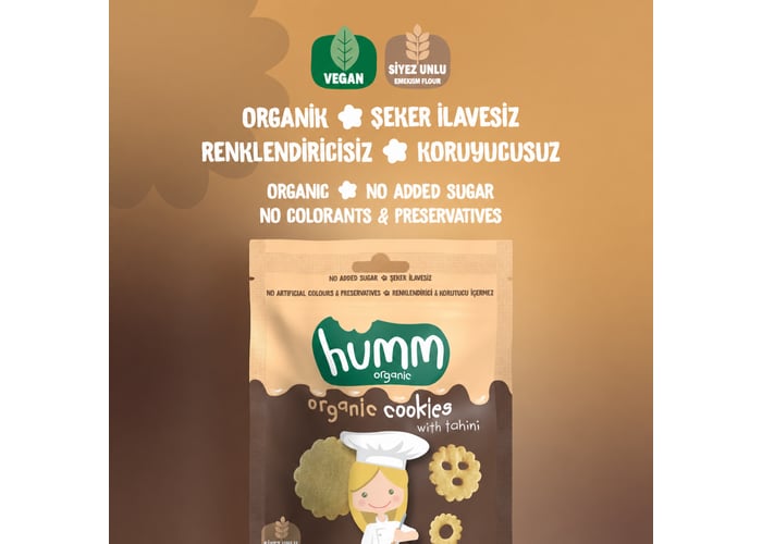 Organik Tahinli ve Pekmezli Kurabiye (Vegan, 55gr) - Humm
