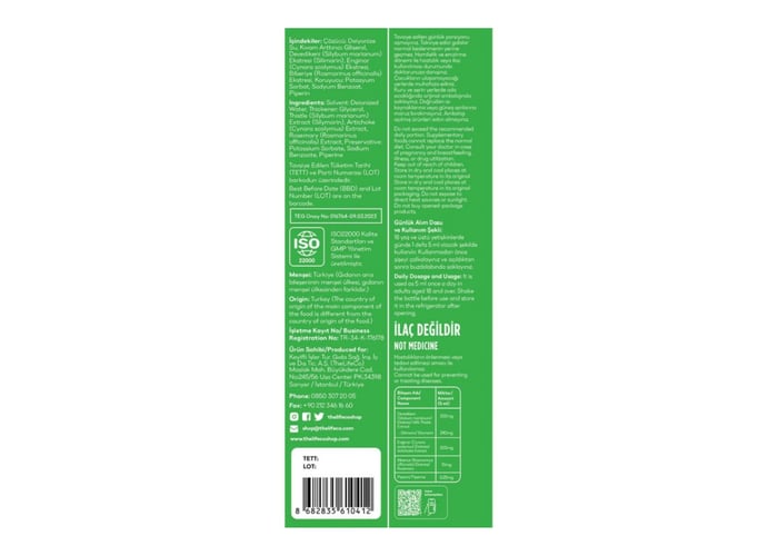 Enginar ve Devedikeni Ekstraktı (150ml) - Thelifeco