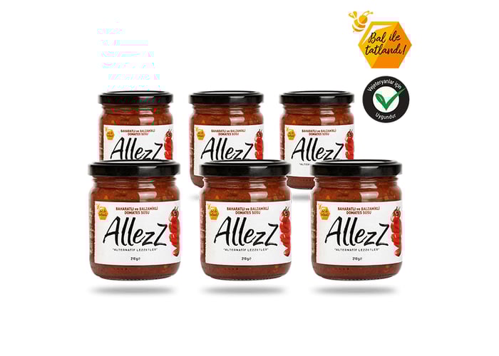 Baharatlı ve Balzamikli Domates Sosu (6 Adet x 210gr) - Allezz