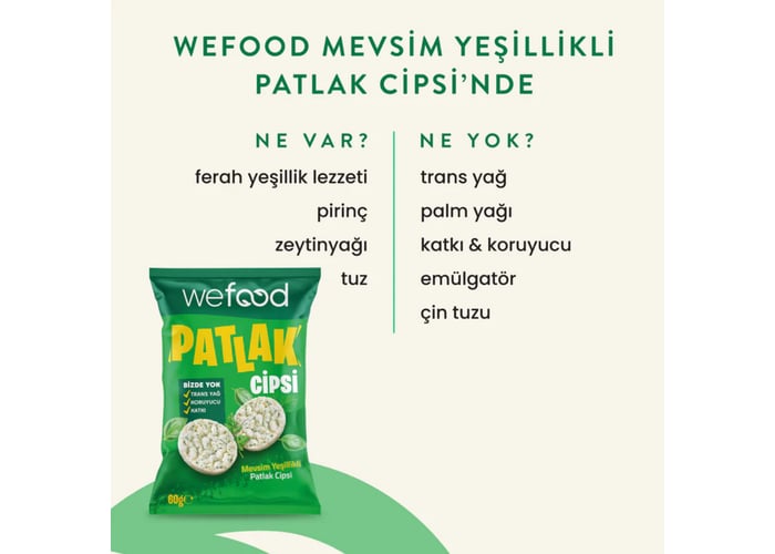 Mevsim Yeşillikli Patlak Cipsi (60gr) - Wefood
