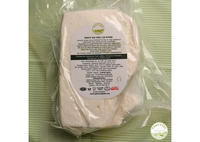 Trakya Tam Yağlı Lor Peyniri (500gr) - Pekuysal Doğal Çiftlik