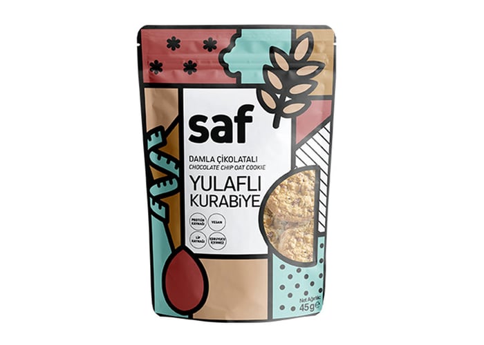 Damla Çikolatalı Yulaflı Kurabiye (45gr) - Saf Nutrition