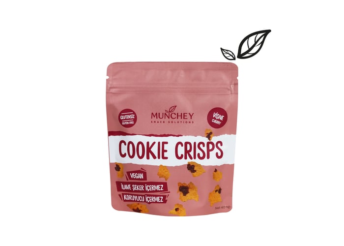 Vişneli Kurabiye Parçaları, Cookie Crisps (Katkısız, 40gr) - Munchey Food