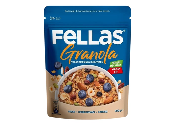 Granola Yaban Mersini & Kuruyemiş (200gr) - Fellas