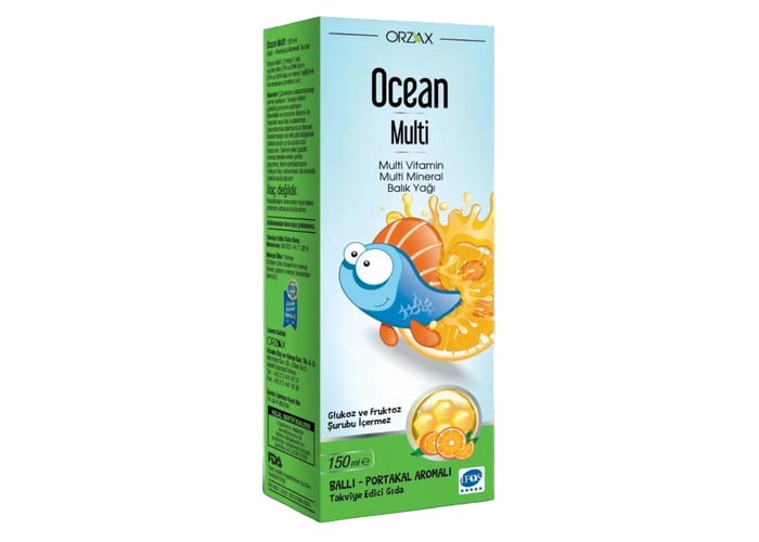 Ocean Multi Balık Yağı (Ballı Portakal Aromalı Şurup, 150ml) - Orzax