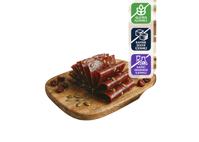 Glutensiz Şeker İlavesiz Kabak Çekirdekli Vişne ve Nar Pestili (150gr) - Yediğini Önemse