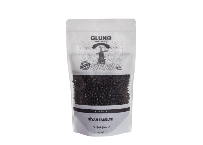 Glutensiz Siyah Fasulye (500gr) - Gluno Glutensiz