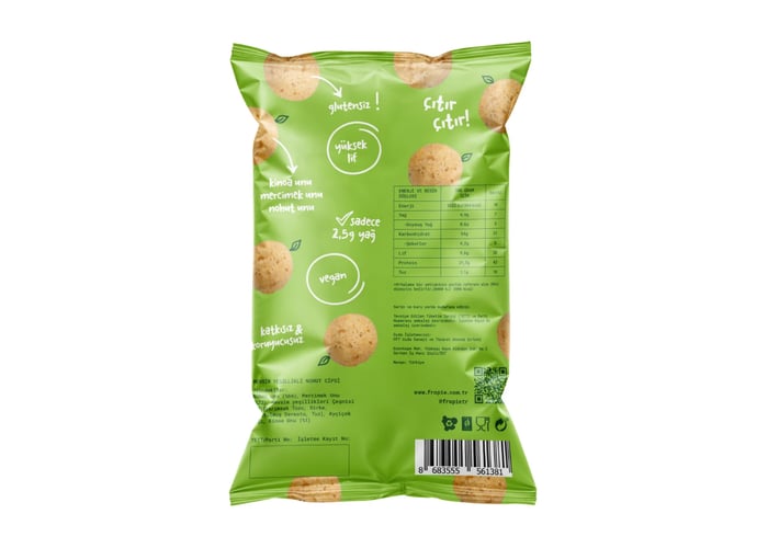 Mevsim Yeşillikli Fırınlanmış Nohut Cipsi (50gr) - Fropie