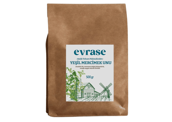Evrase Atalık Yeşil Mercimek Unu (500gr)