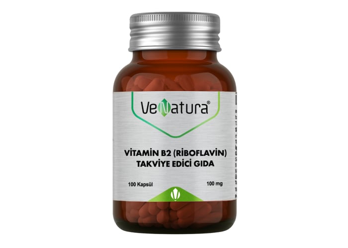 Vitamin B2 (Riboflavin) Takviye Edici Gıda (100 kapsül) - Venatura