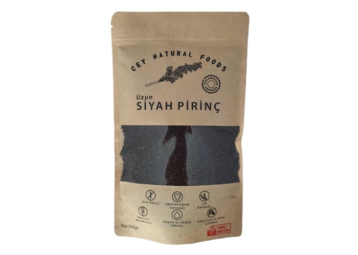 Uzun Siyah Pirinç (500gr) - Cey Natural Foods