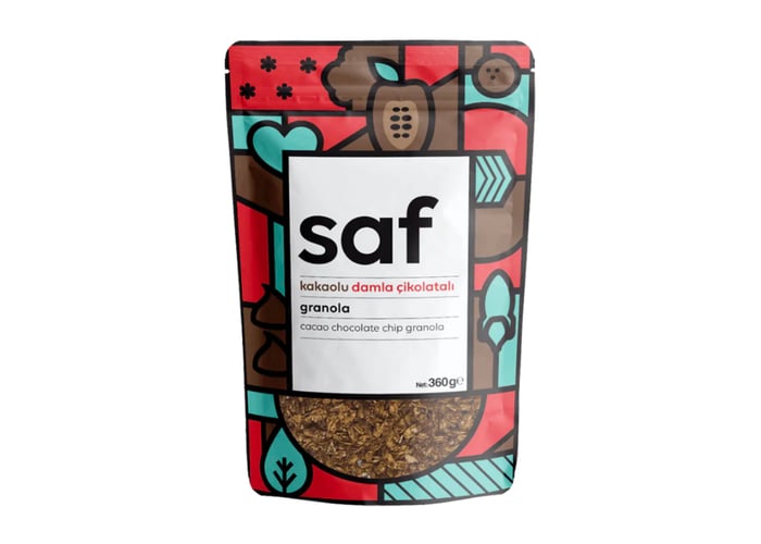 Kakaolu & Damla Çikolatalı Granola (360gr) - Saf Nutrition
