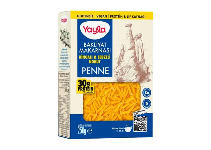 Kinoalı ve Sebzeli Nohut Penne Bakliyat Makarnası (250gr) - Yayla